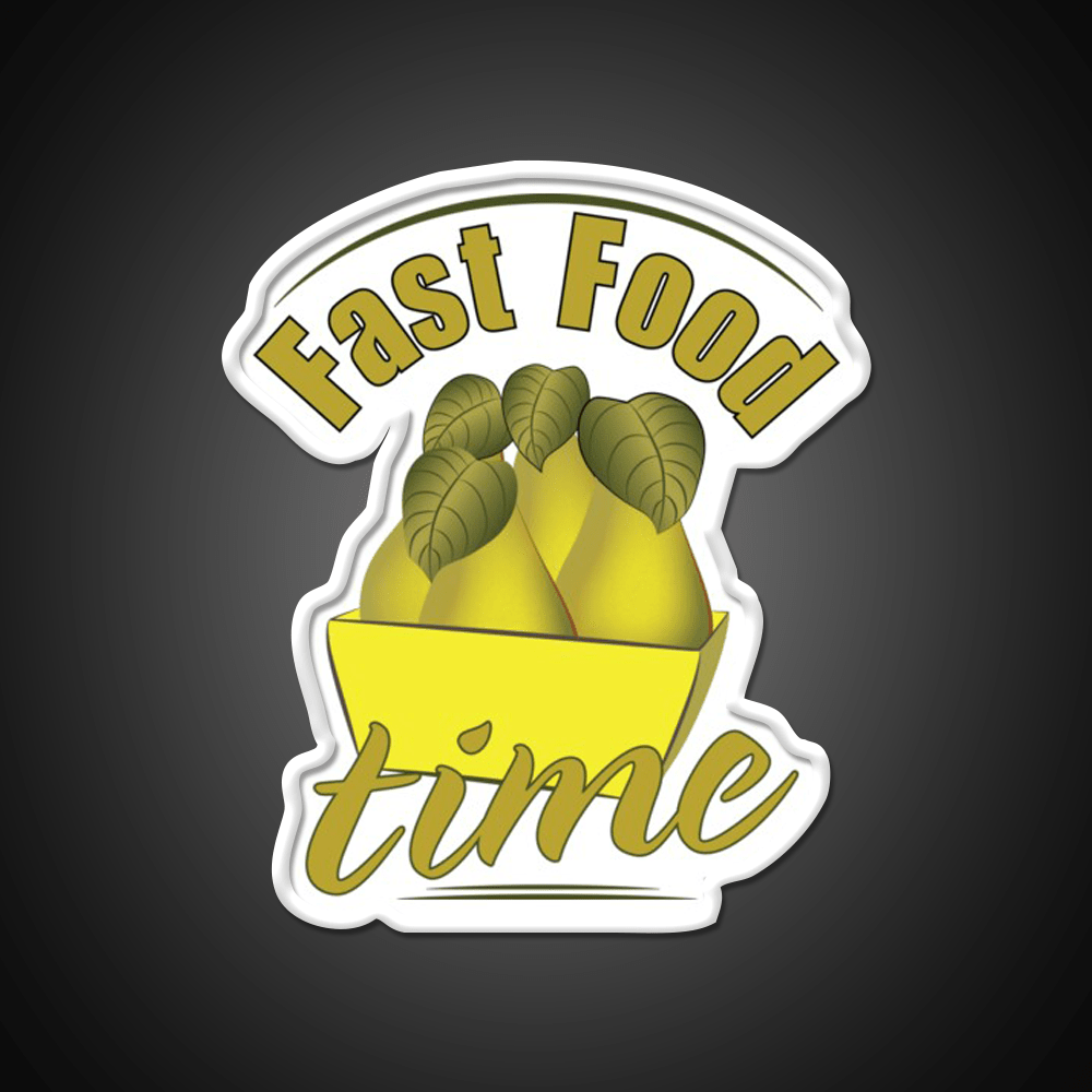Fast Food Time Fast Food Led Neon Sign For Burger Place Rgb Color - Shineneon