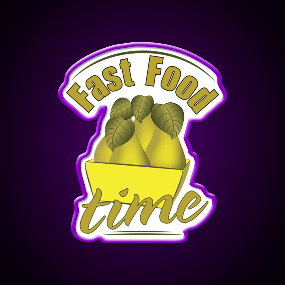 Fast Food Time Fast Food Led Neon Sign For Burger Place Rgb Color - Shineneon