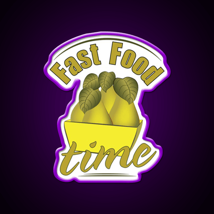 Fast Food Time Fast Food Led Neon Sign For Burger Place Rgb Color - Shineneon
