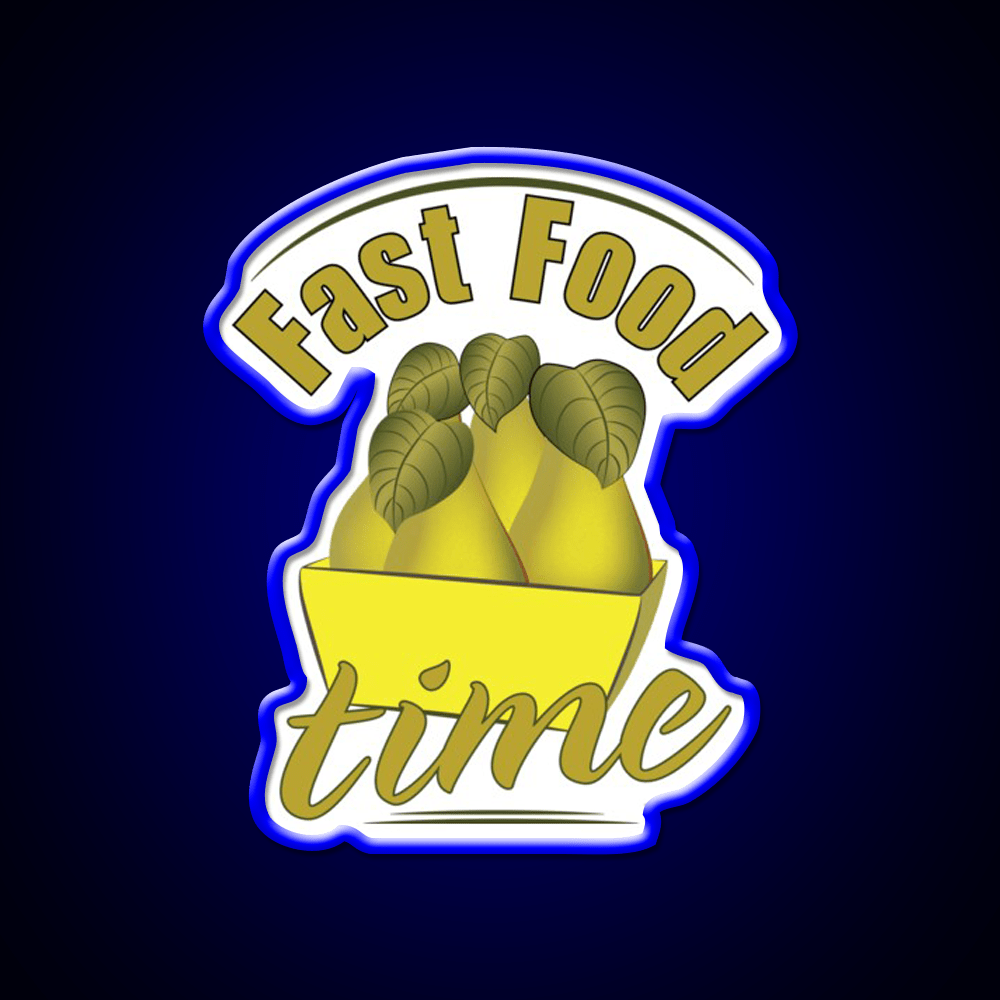 Fast Food Time Fast Food Led Neon Sign For Burger Place Rgb Color - Shineneon