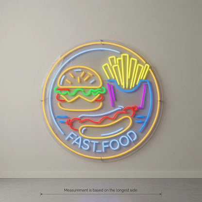 Fast Food Wall Decor LED Neon Sign - 04 Size Image
