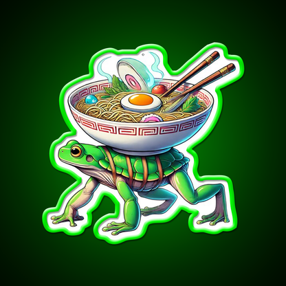 Fast Frog Ramen Fast Food Led Neon Sign For Burger Place Rgb Color - Shineneon