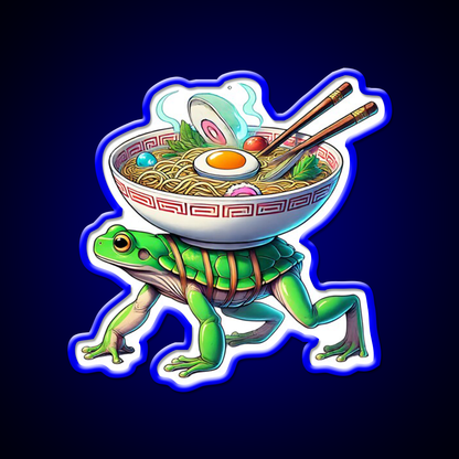 Fast Frog Ramen Fast Food Led Neon Sign For Burger Place Rgb Color - Shineneon
