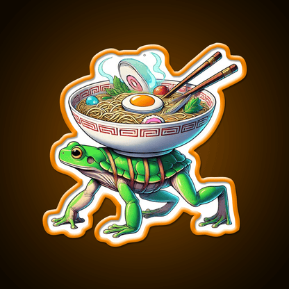 Fast Frog Ramen Fast Food Led Neon Sign For Burger Place Rgb Color - Shineneon