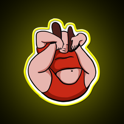 Fat Contortionist Yoga Teacher Yoga Instructor Yoga Led Neon Sign Rgb Color