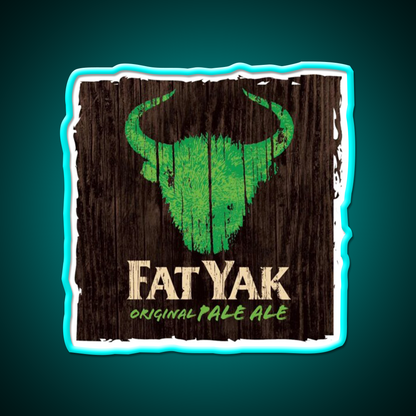 Fat Yak Logo Beer Bar Decor Led Neon Sign Wall Art Rgb Color - Size and dimension reference