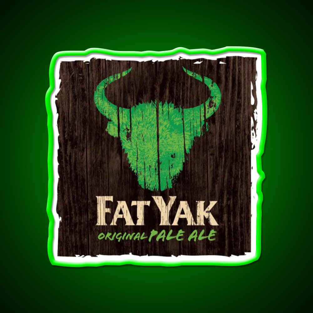 Fat Yak Logo Beer Bar Decor Led Neon Sign Wall Art Rgb Color - LED neon sign view 8