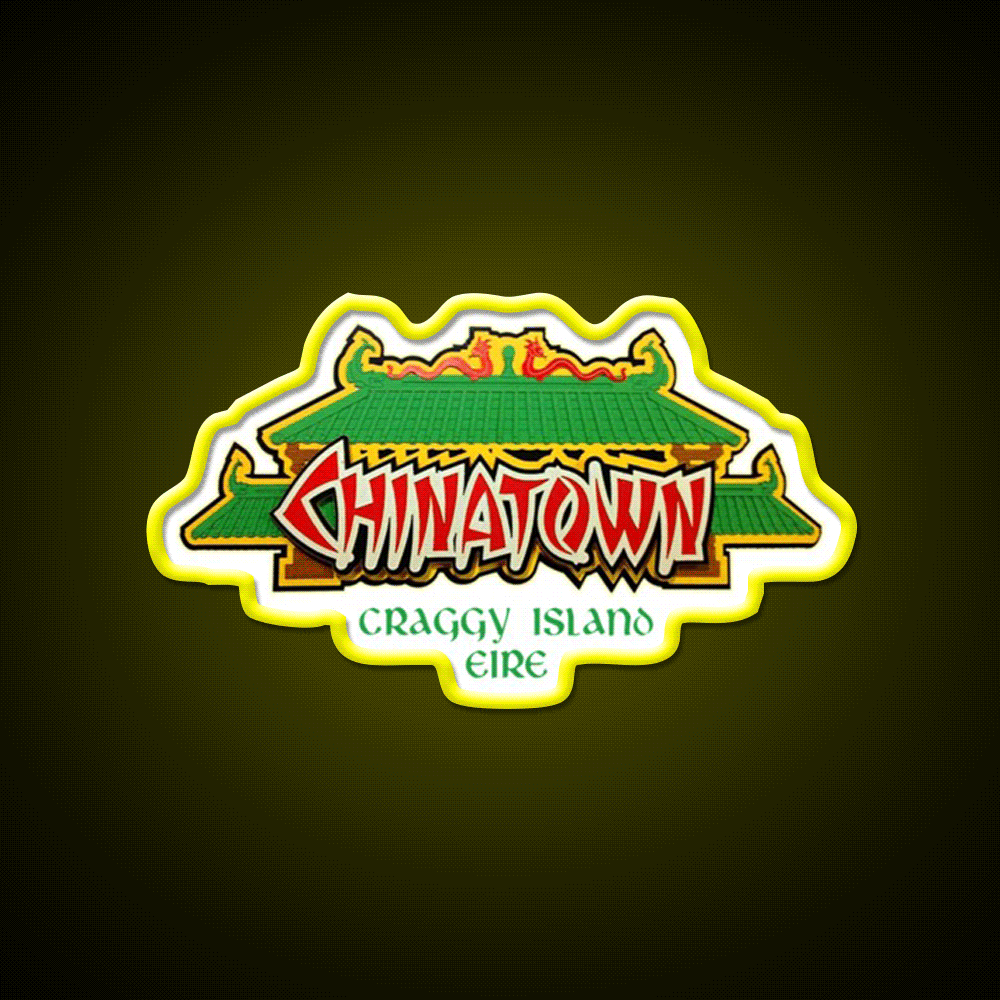 Father Ted Chinatown Craggy Island Asian Cultural Led Neon Sign Wall Art Rgb Color - Custom LED neon sign front view