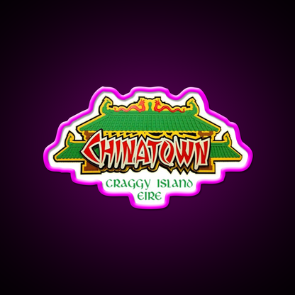 Father Ted Chinatown Craggy Island Premium Asian Cultural Led Neon Sign Rgb Color - Neon sign mounted on wall in room