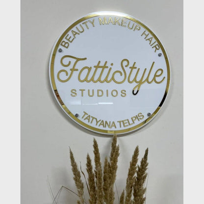 Fattistyle Studios Acrylic Business Logo Sign - Shineneon