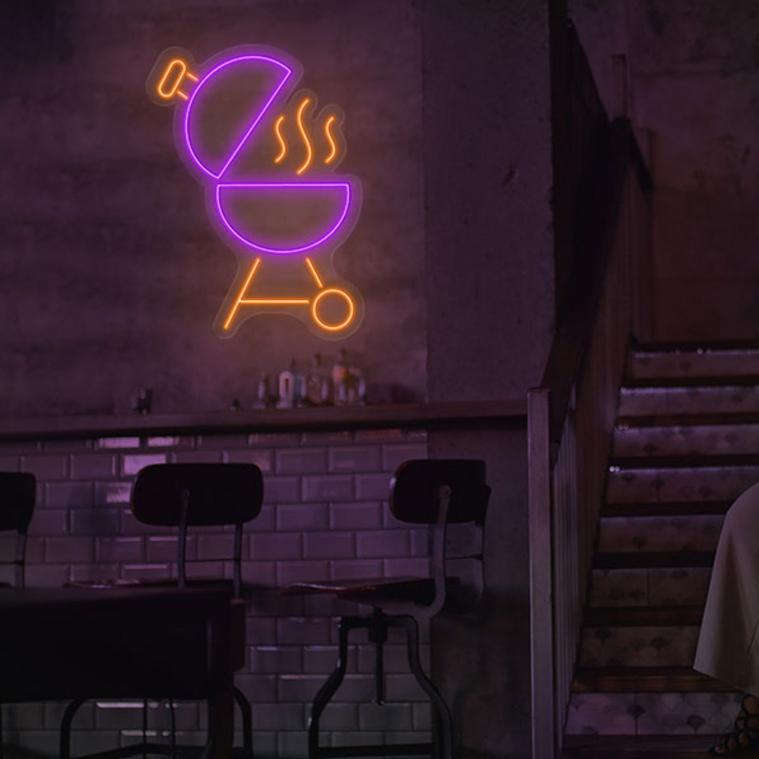 Faux Neon Bbq Grill Sign | Shineneon