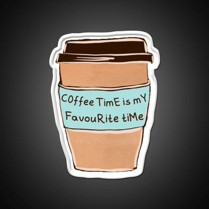 Fav Time Cafe Led Neon Sign Espresso Bar Art Rgb Color - Shineneon