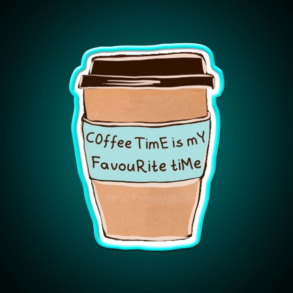 Fav Time Cafe Led Neon Sign Espresso Bar Art Rgb Color - Shineneon