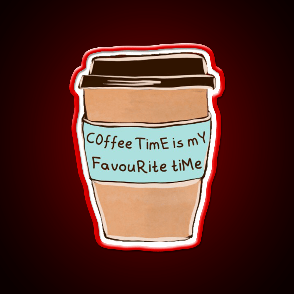 Fav Time Cafe Led Neon Sign Espresso Bar Art Rgb Color - Shineneon