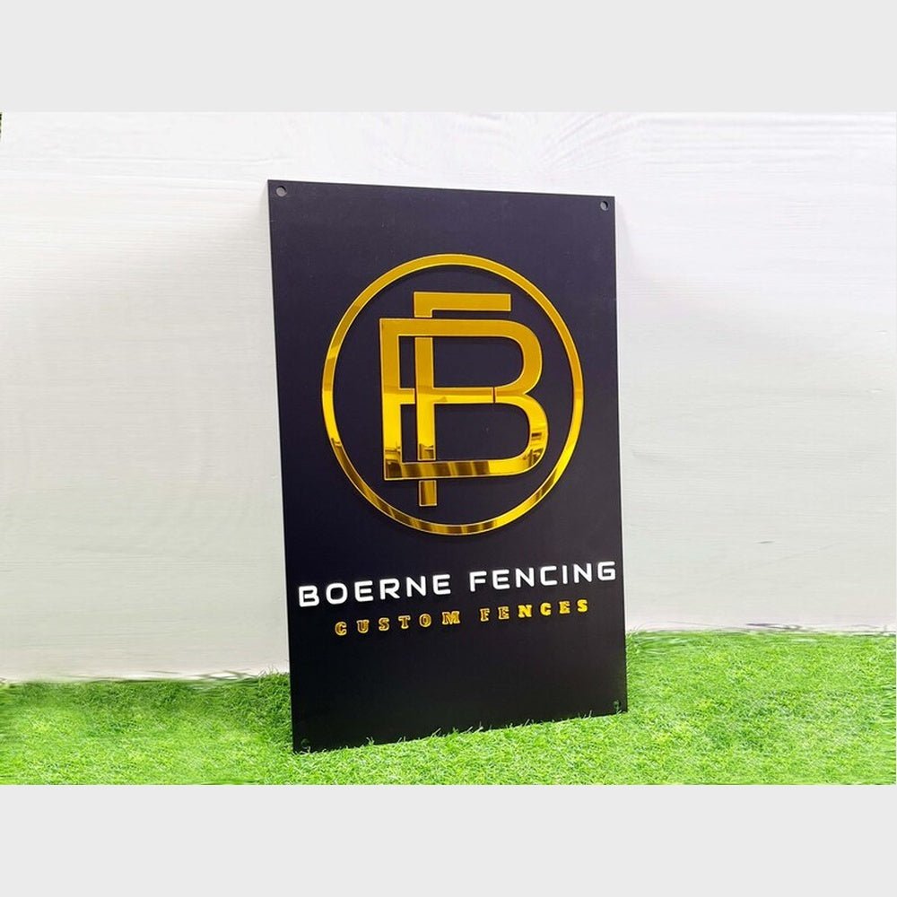 Fb Boerne Fencing Acrylic Business Logo Sign - Shineneon