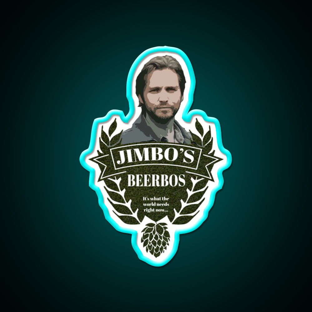Fear The Walking Dead Jimbos Beerbos Aaron Beer Bar Decor Led Neon Sign Rgb Color - Size and dimension reference
