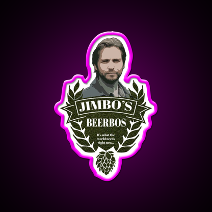 Fear The Walking Dead Jimbos Beerbos Aaron Beer Bar Decor Led Neon Sign Rgb Color - Neon sign mounted on wall in room
