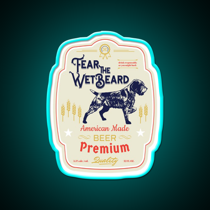 Fear The Wet Beer Bar Decor Led Neon Sign Rgb Color - Size and dimension reference
