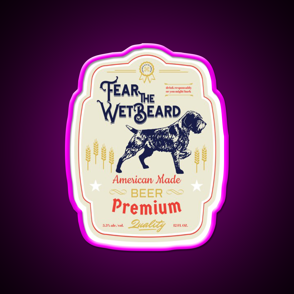 Fear The Wet Beer Bar Decor Led Neon Sign Rgb Color - Neon sign mounted on wall in room