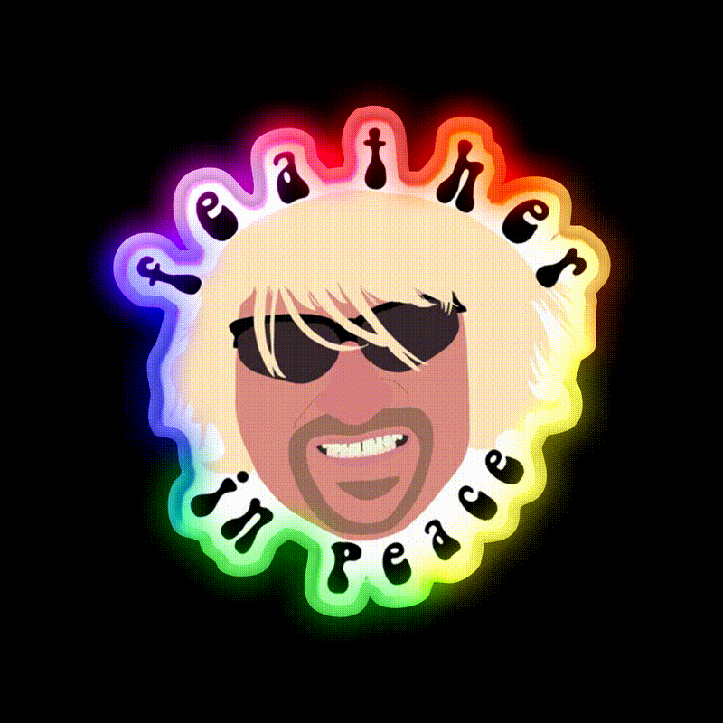 Feather In Peace Brother Welcome Led Neon Sign Open Sign Rgb Color - LED neon sign close-up detail