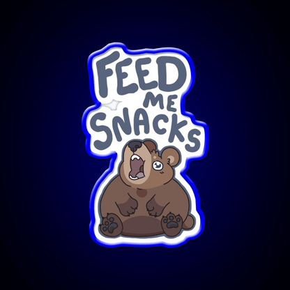 Feed Me Snacks Snack Food Led Neon Sign Rgb Color - Shineneon
