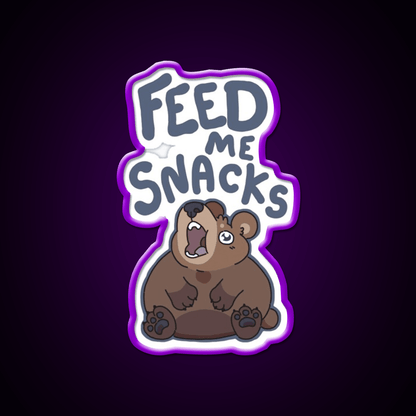 Feed Me Snacks Snack Food Led Neon Sign Rgb Color - Shineneon