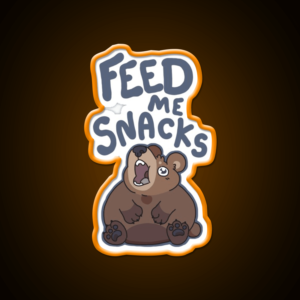 Feed Me Snacks Snack Food Led Neon Sign Rgb Color - Shineneon