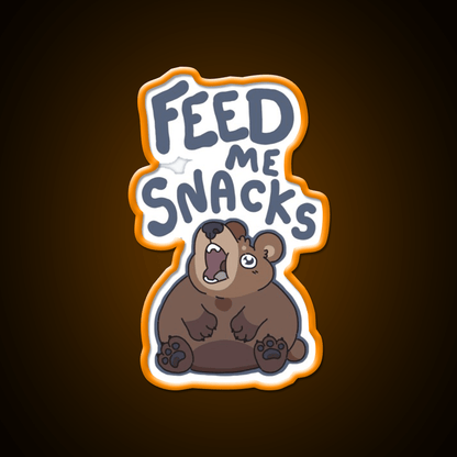 Feed Me Snacks Snack Food Led Neon Sign Rgb Color - Shineneon