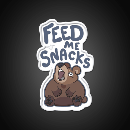 Feed Me Snacks Snack Food Led Neon Sign Rgb Color - Shineneon