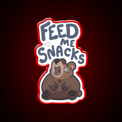Feed Me Snacks Snack Food Led Neon Sign Rgb Color - Shineneon