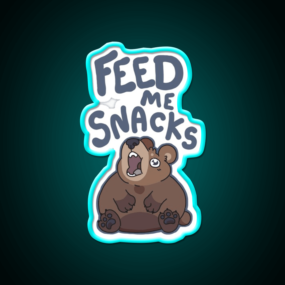 Feed Me Snacks Snack Food Led Neon Sign Rgb Color - Shineneon