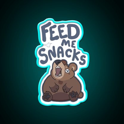 Feed Me Snacks Snack Food Led Neon Sign Rgb Color - Shineneon