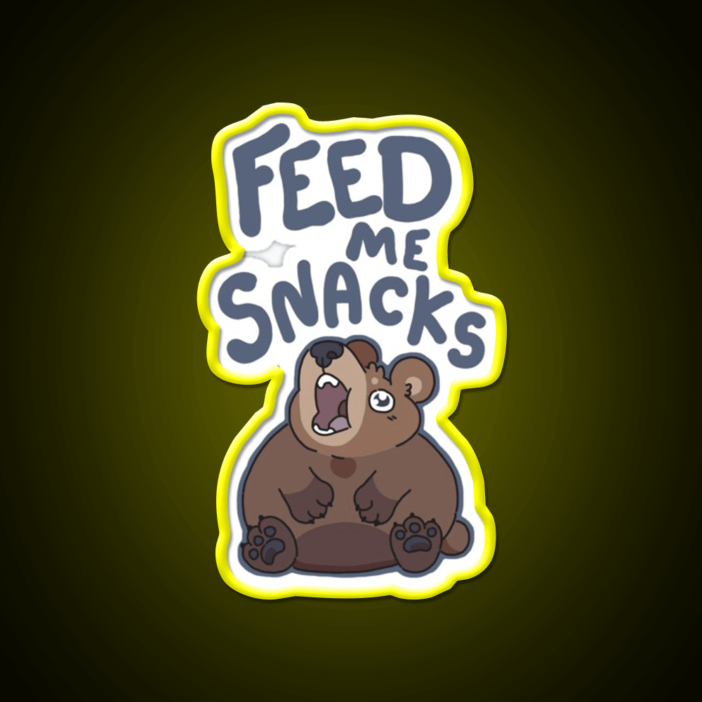 Feed Me Snacks Snack Food Led Neon Sign Rgb Color - Shineneon