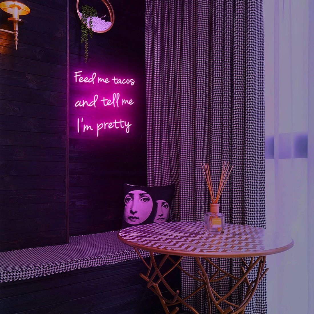 Feed Me Tacos And Tell Me Im Pretty Led Sign Business Neon Sign - Shineneon