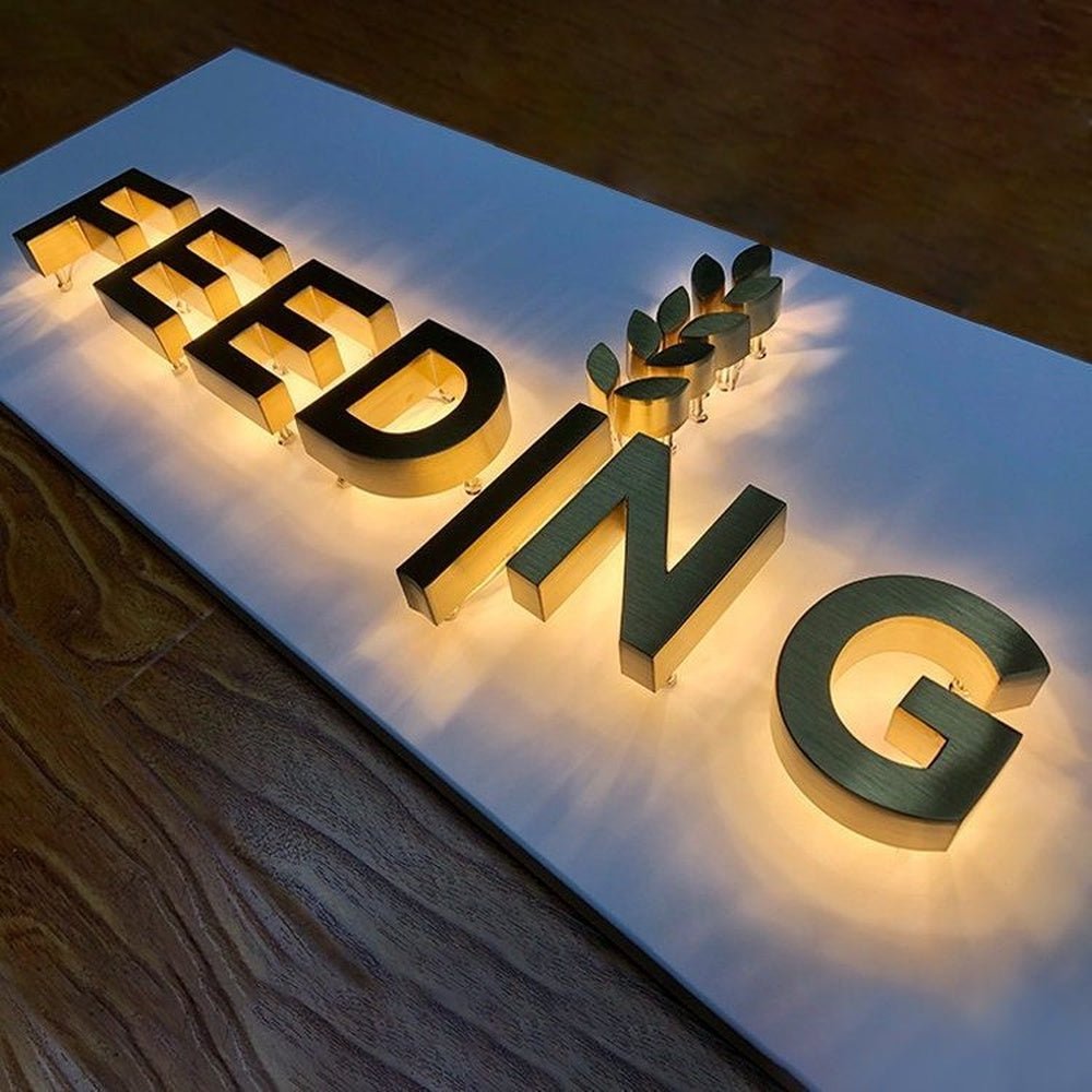 Feeding 3D Backlit Channel Letters Led Light Sign - Shineneon