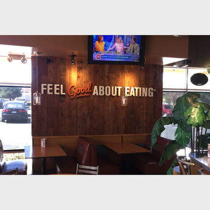 Feel Good About Eating 3D Backlit Channel Letters Led Light Sign - Shineneon