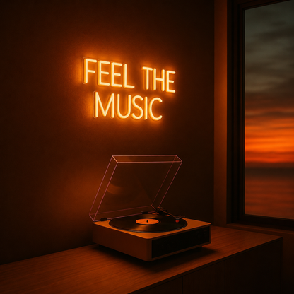 Feel The Music LED Neon Sign - 01 Original Product Image