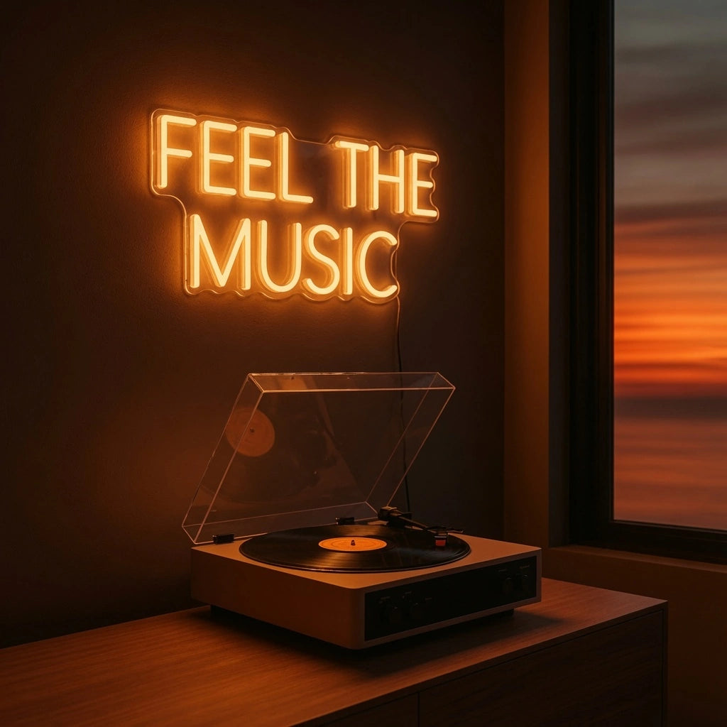 Feel The Music LED Neon Sign Wall Neon Sign - 01 Original Product Image