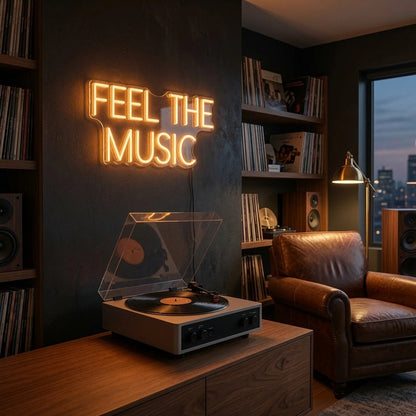 Feel The Music LED Neon Sign Wall Neon Sign - Shineneon