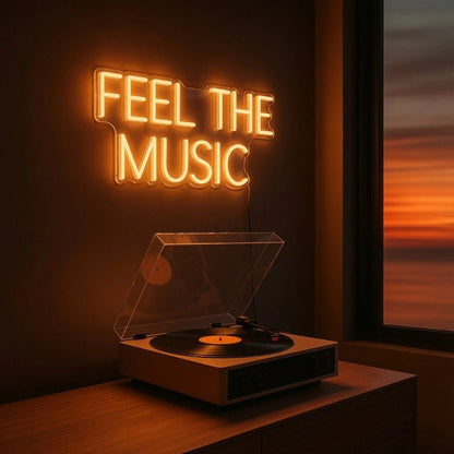 Feel The Music LED Neon Sign Wall Neon Sign - Shineneon