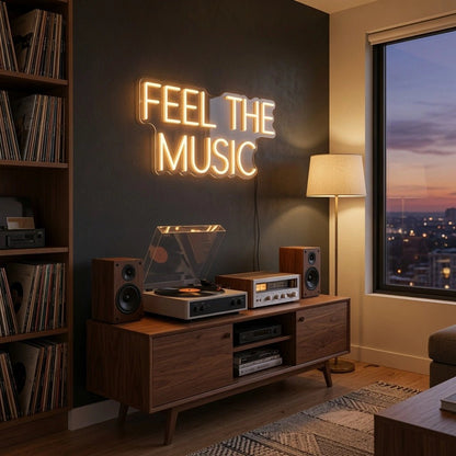 Feel The Music LED Neon Sign Wall Neon Sign - Shineneon