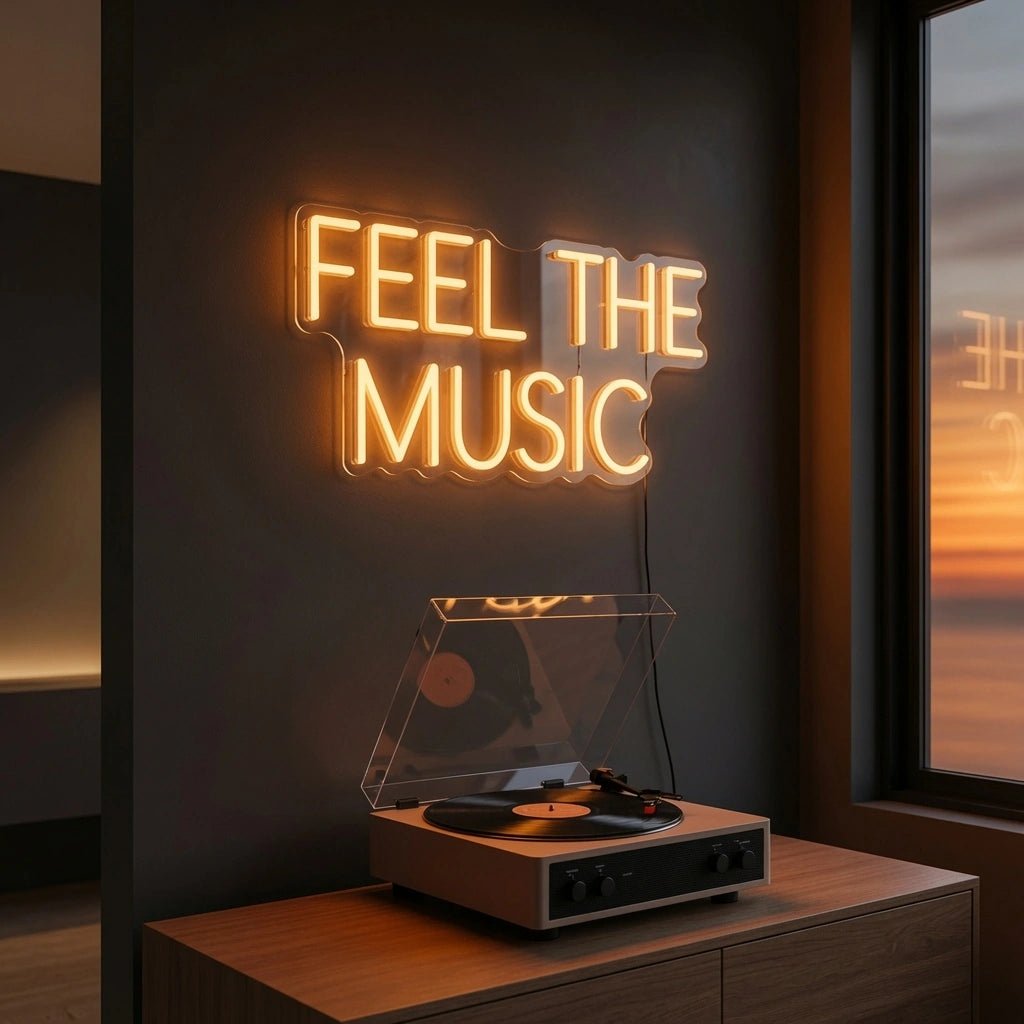 Feel The Music LED Neon Sign Wall Neon Sign - Shineneon