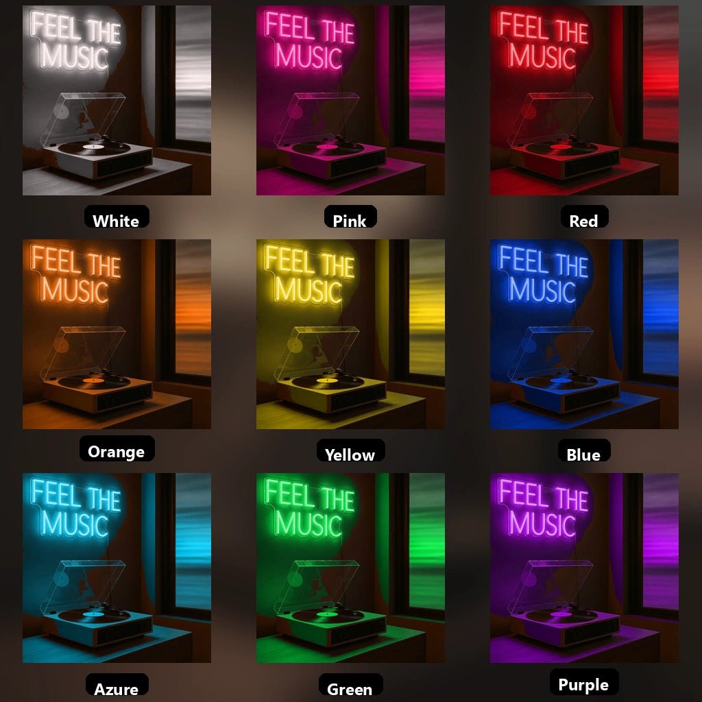 Feel The Music LED Neon Sign Wall Neon Sign - Shineneon