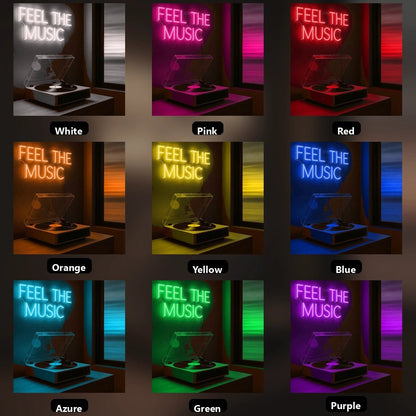 Feel The Music LED Neon Sign Wall Neon Sign - Shineneon