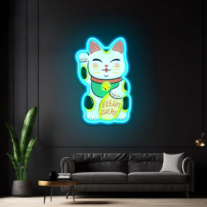 Feelin Lucky Cat Neon Signs For Business - Shineneon