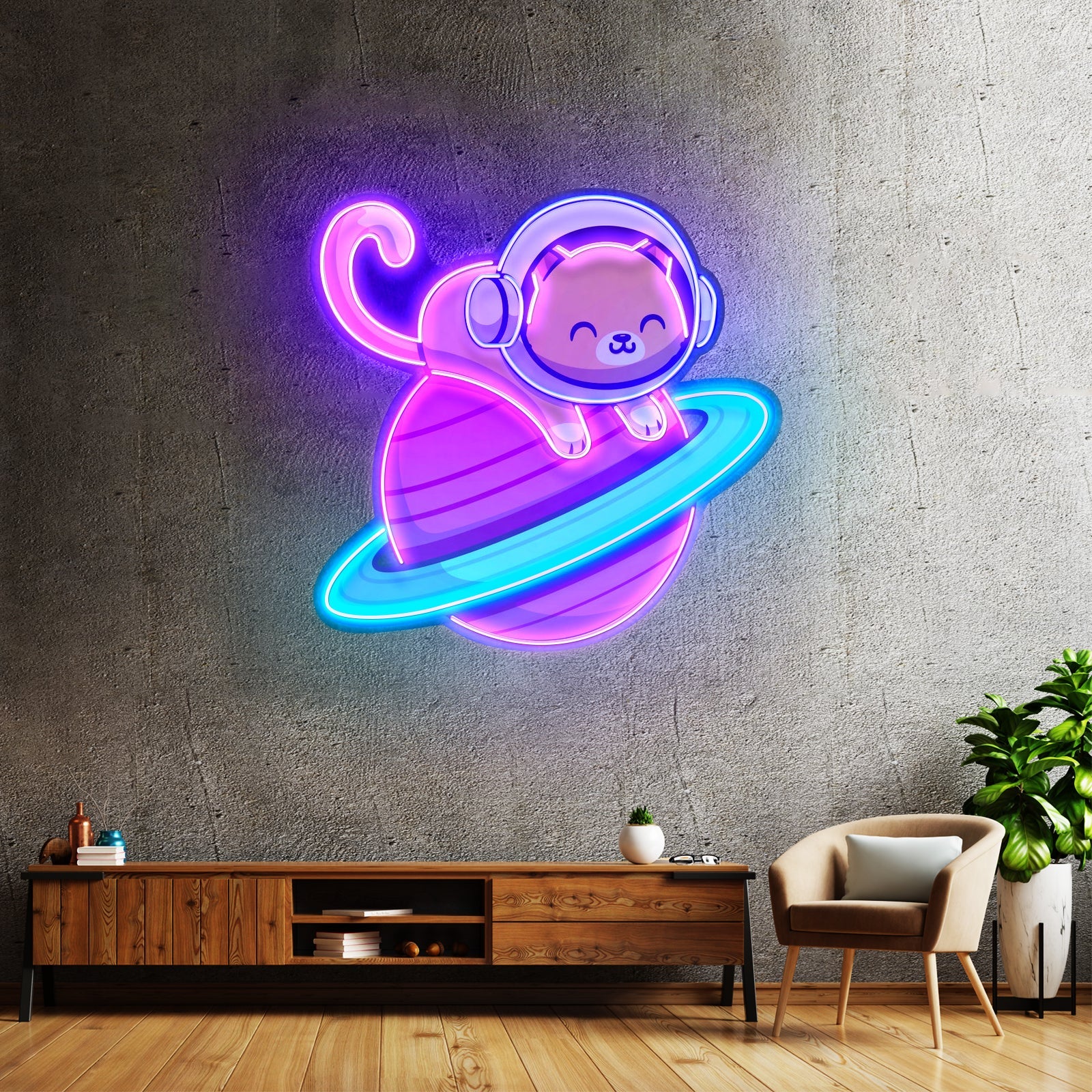 Feeline Astronaut Chilling Led Neon Sign Light Custom Led Signs - Shineneon