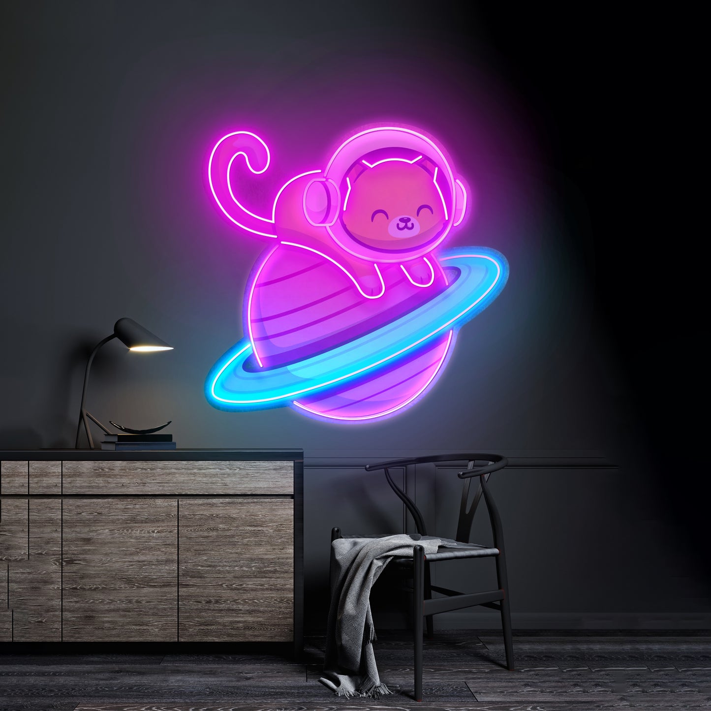 Feeline Astronaut Chilling Led Neon Sign Light Custom Led Signs