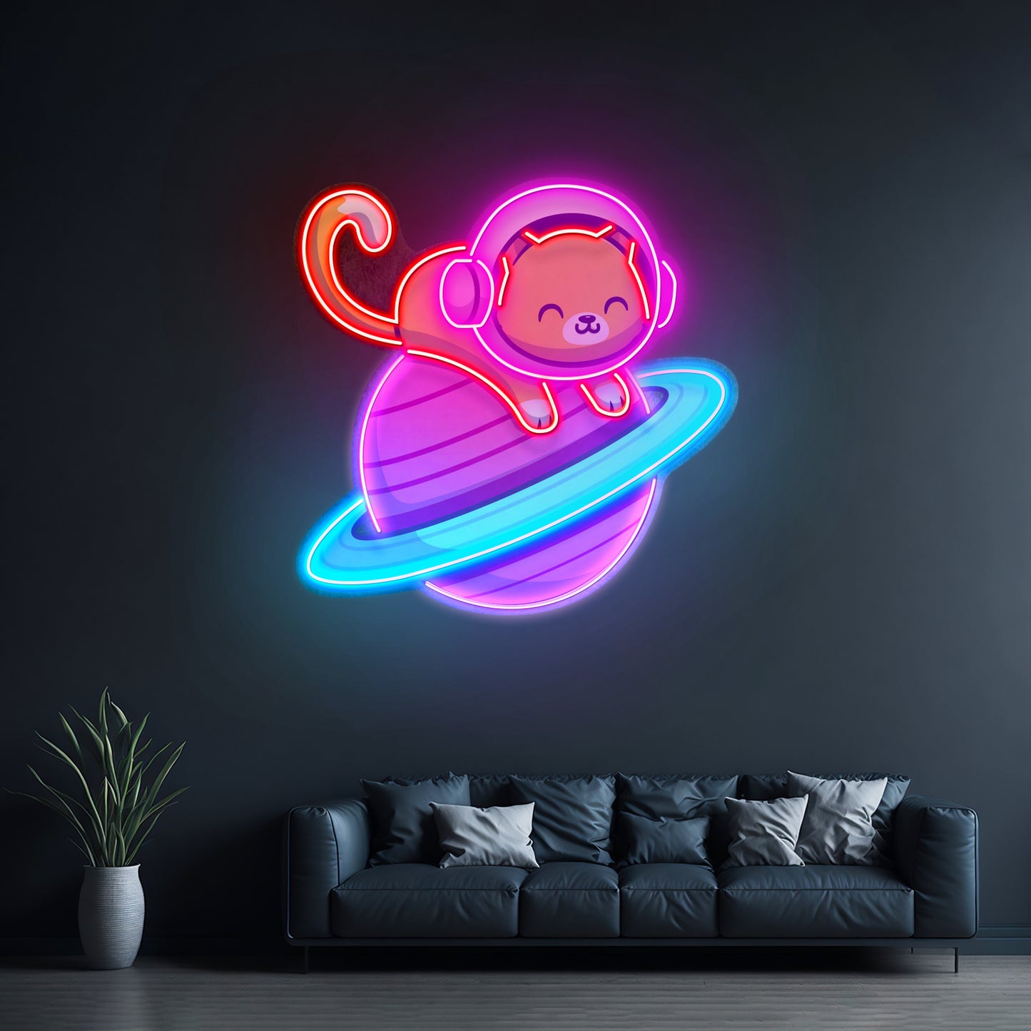 Feeline Astronaut Chilling Led Neon Sign Light Custom Led Signs