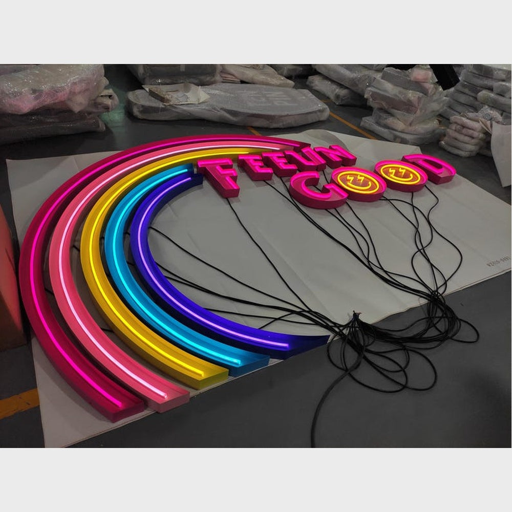 Feeling Good 3D Frontlit Channel Letters Led Light Sign