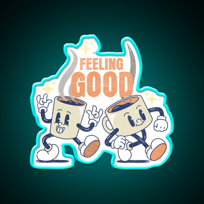 Feeling Good Coffee Lover Print Cafe Led Neon Sign Espresso Bar Art Rgb Color